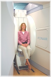 Patient in the FONAR Stand-Up MRI